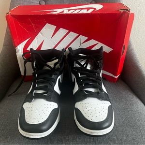 Nike High Panda Dunks.